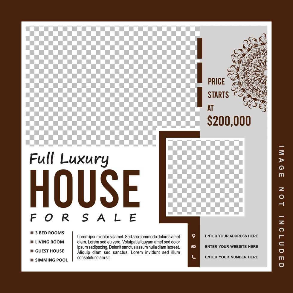 poster for a house for sale design idea fully editable creative templet cover vector