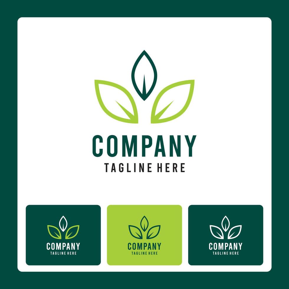 3 leaf logo design for company idea creative design vector eps 10