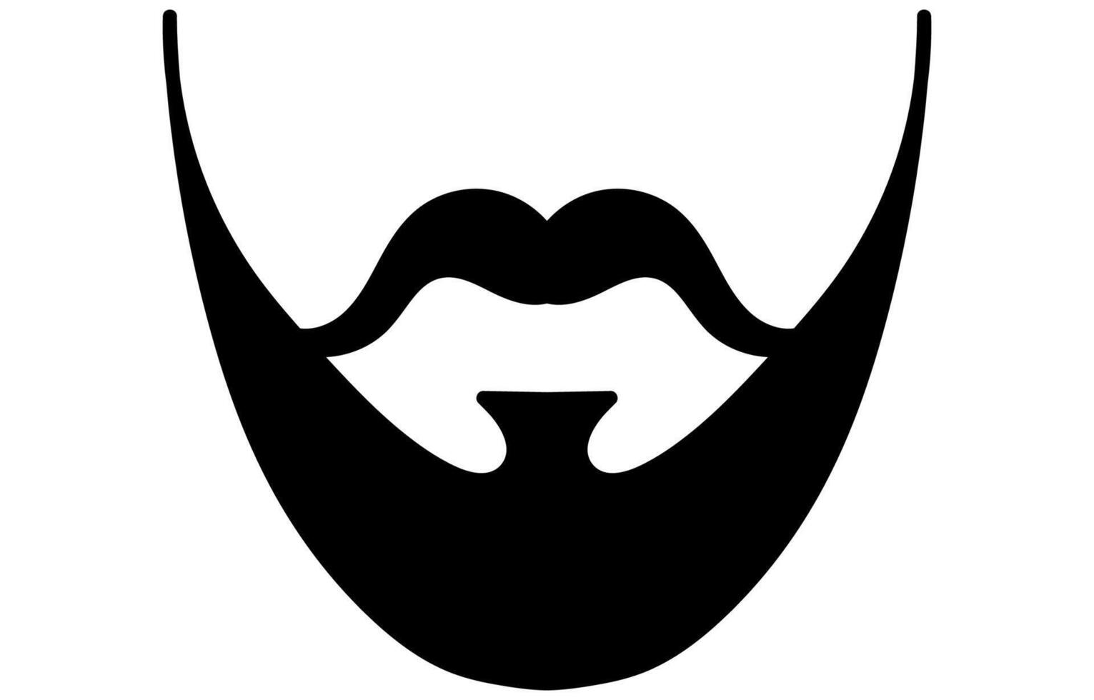 hipster Bigote icono, de los hombres Bigote cara decoración gráfico elemento vector