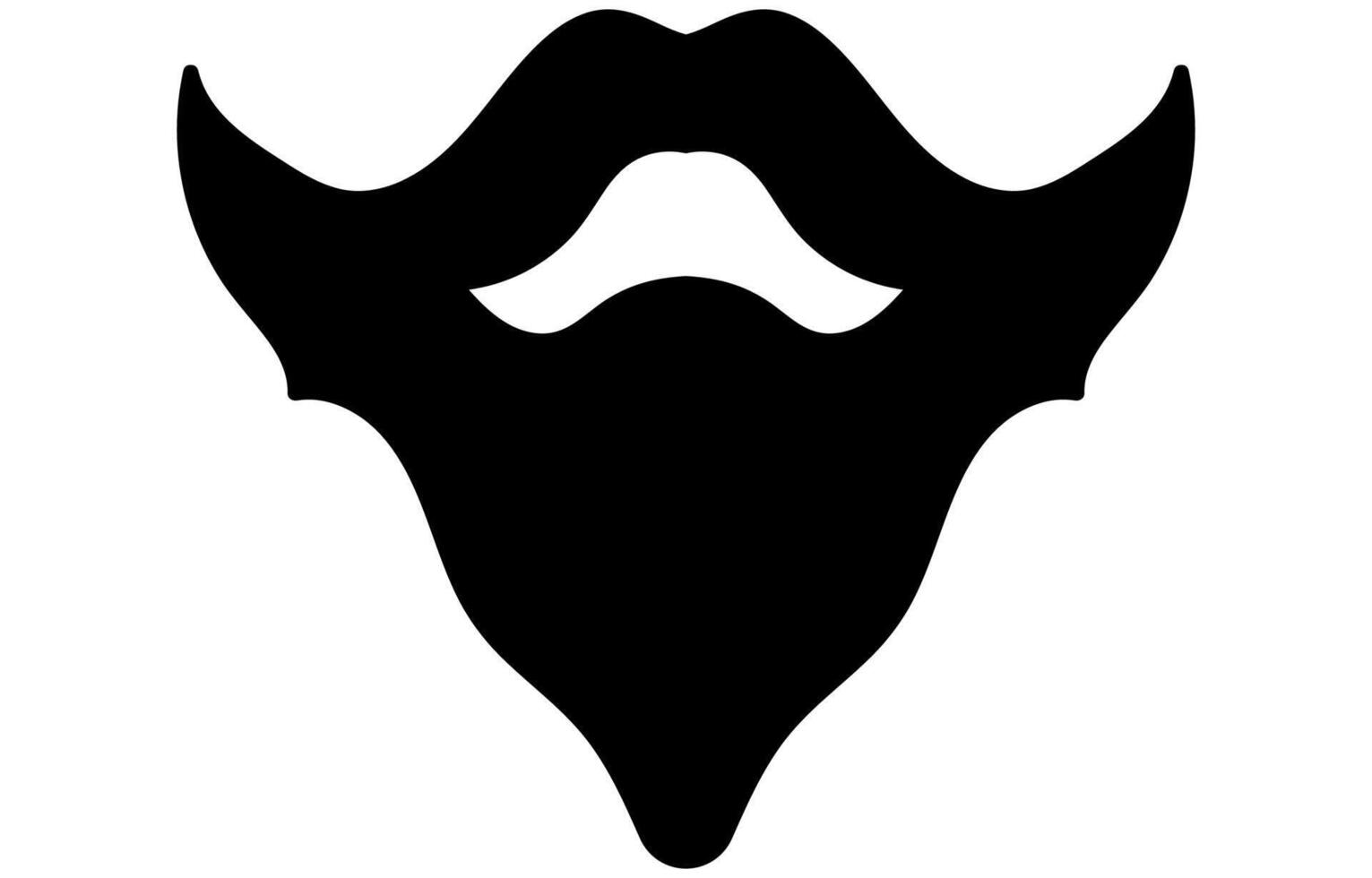 Hipster mustache icon, men's mustache face decoration graphic element vector