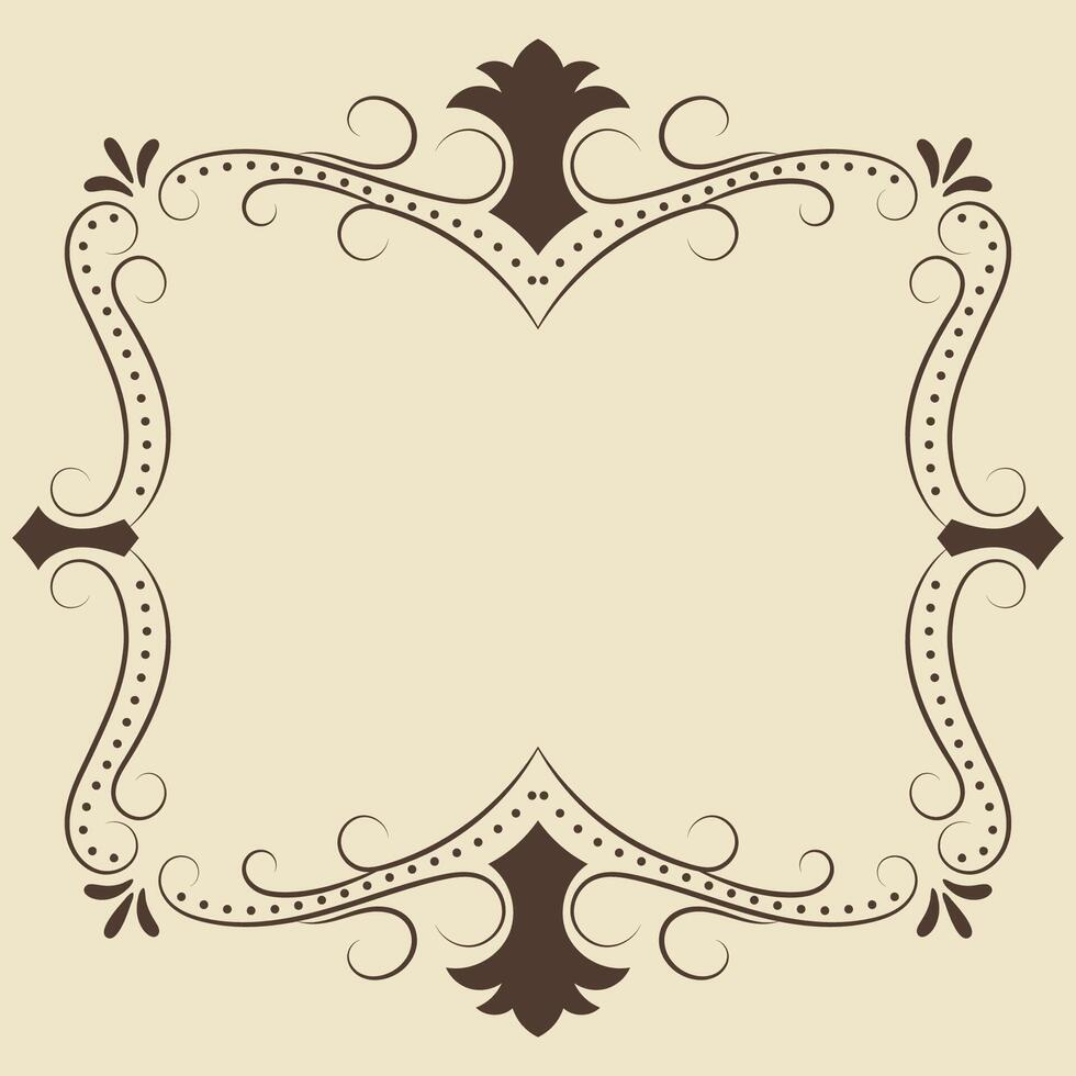 Vintage vector ornament Floral elements for designing monograms, invitations, frames, menus, labels. Elegant borders and frames.