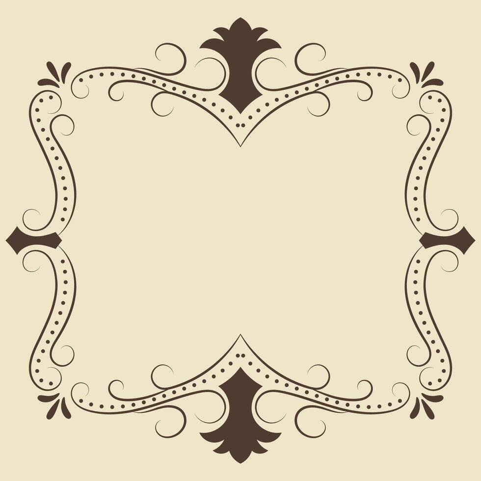 Vintage vector ornament Floral elements for designing monograms, invitations, frames, menus, labels. Elegant borders and frames.