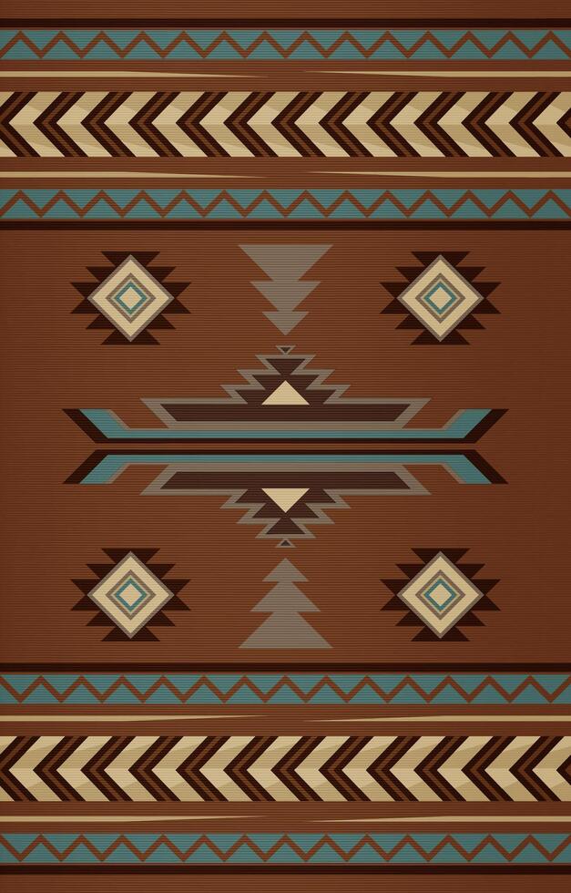 Native american pattern indian ornament pattern geometric ethnic textile texture tribal aztec pattern navajo mexican fabric seamless Vector decoration