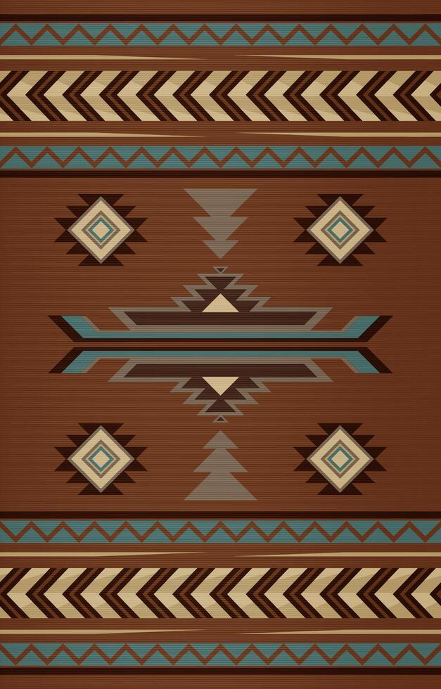 Native american pattern indian ornament pattern geometric ethnic textile texture tribal aztec pattern navajo mexican fabric seamless Vector decoration