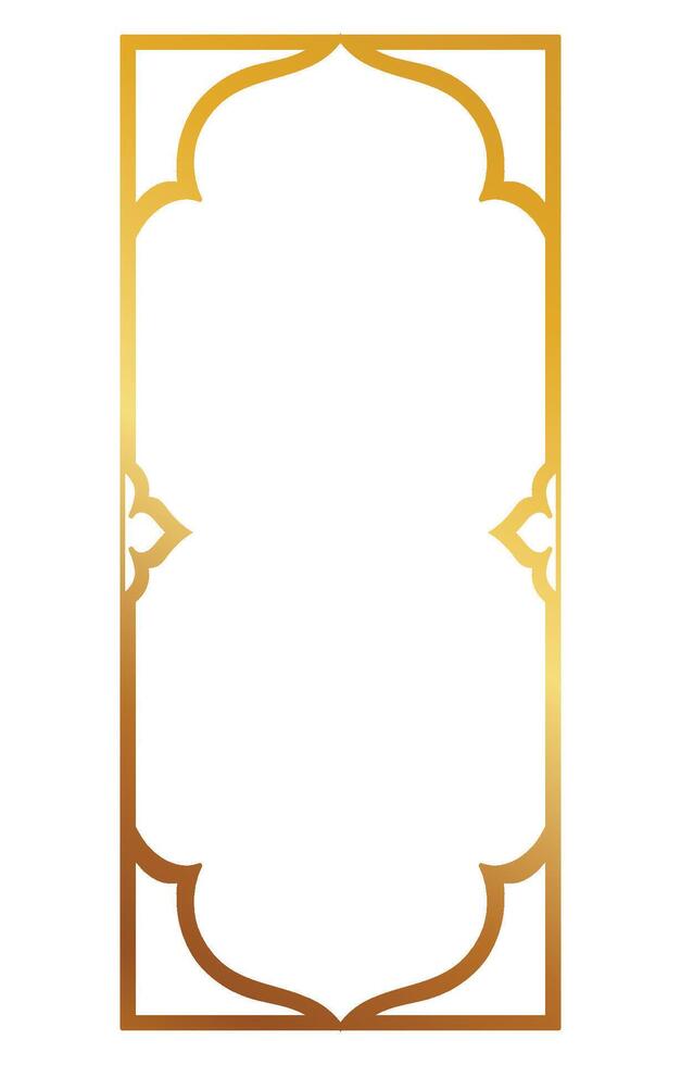 vintage gold border. Border frame with royalty ornaments on white background. vector