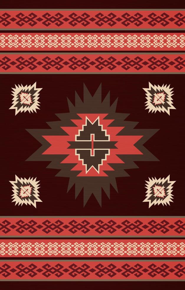 Native american pattern indian ornament pattern geometric ethnic textile texture tribal aztec pattern navajo mexican fabric seamless Vector decoration