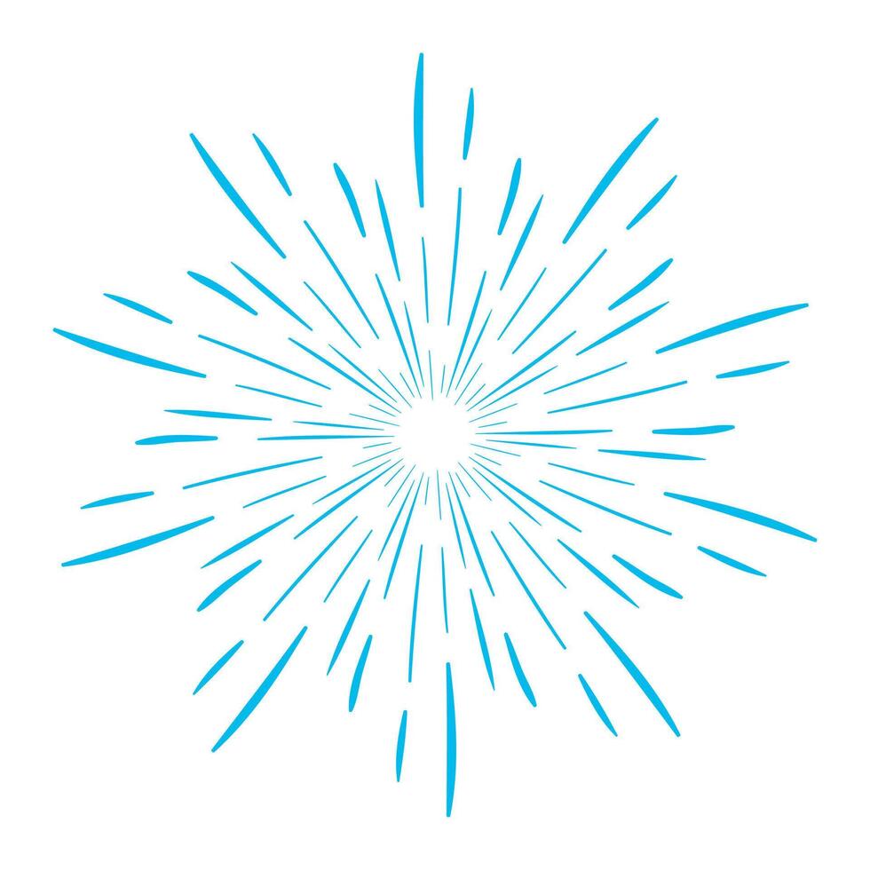 Blue Fireworks Sparkle Vector Illustration
