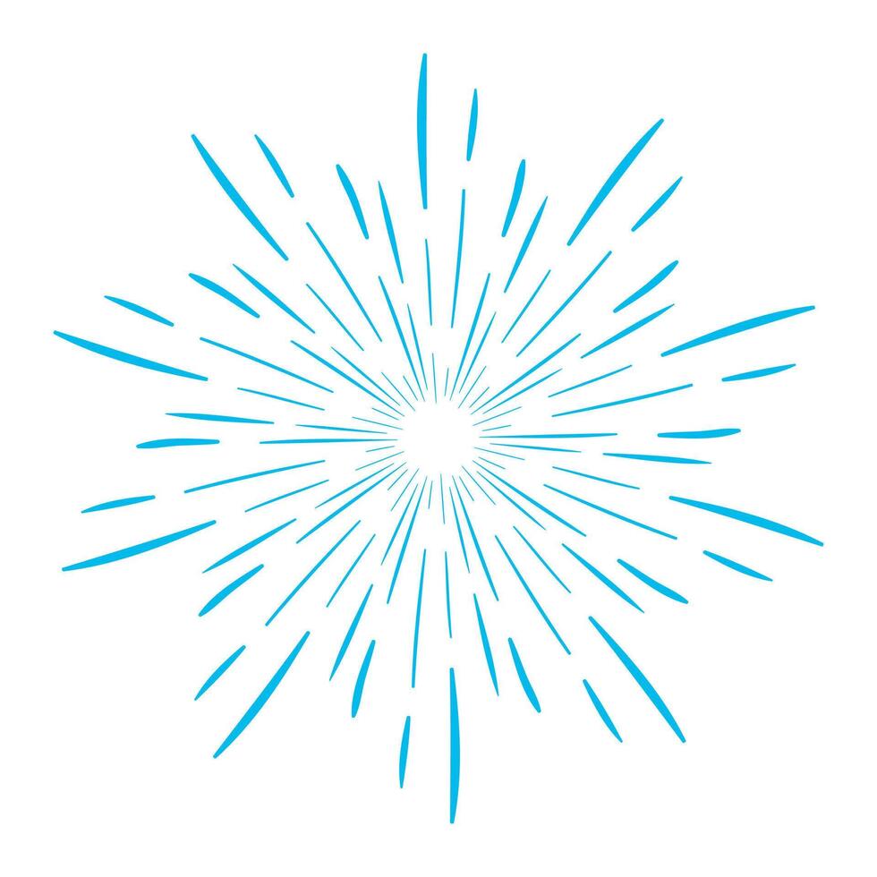 Blue Fireworks Sparkle Vector Illustration