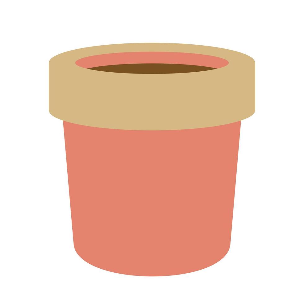 Empty Flower Pot Icon vector