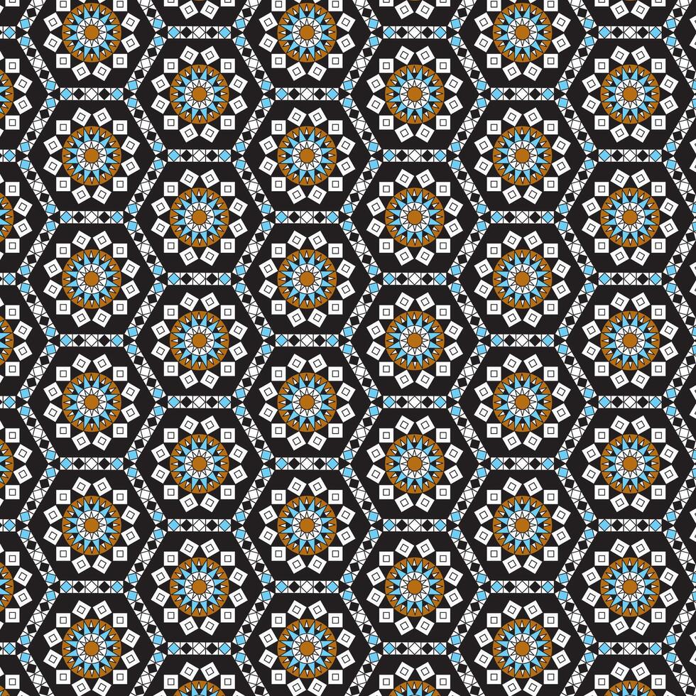 Geometric Hexagon Pattern Arabic Style vector