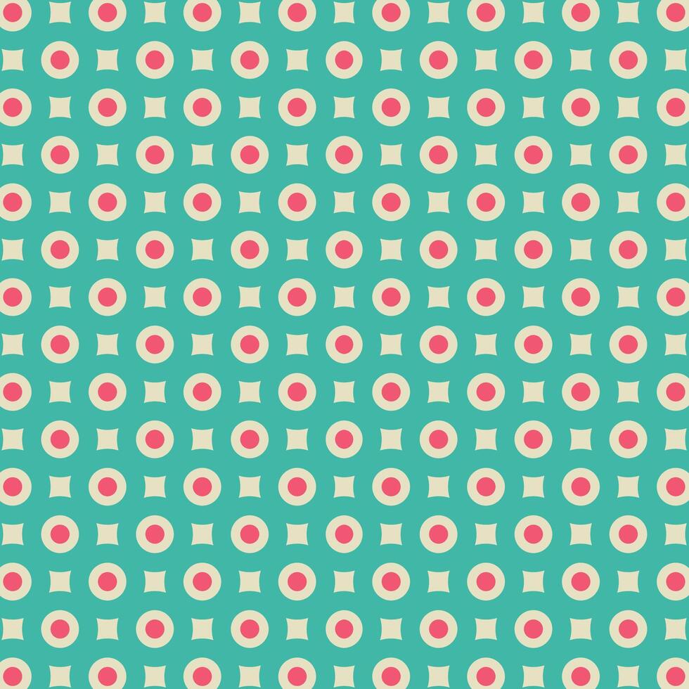 Red Green Square And Polka Dot Pattern Background vector
