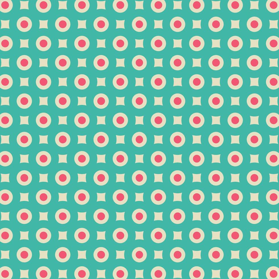 Red Green Square And Polka Dot Pattern Background vector