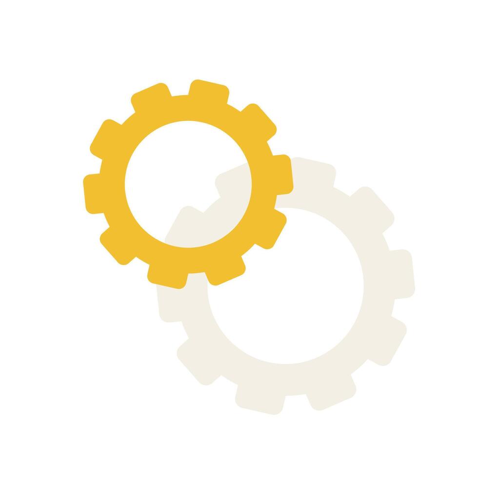 Two Gears Icon vector