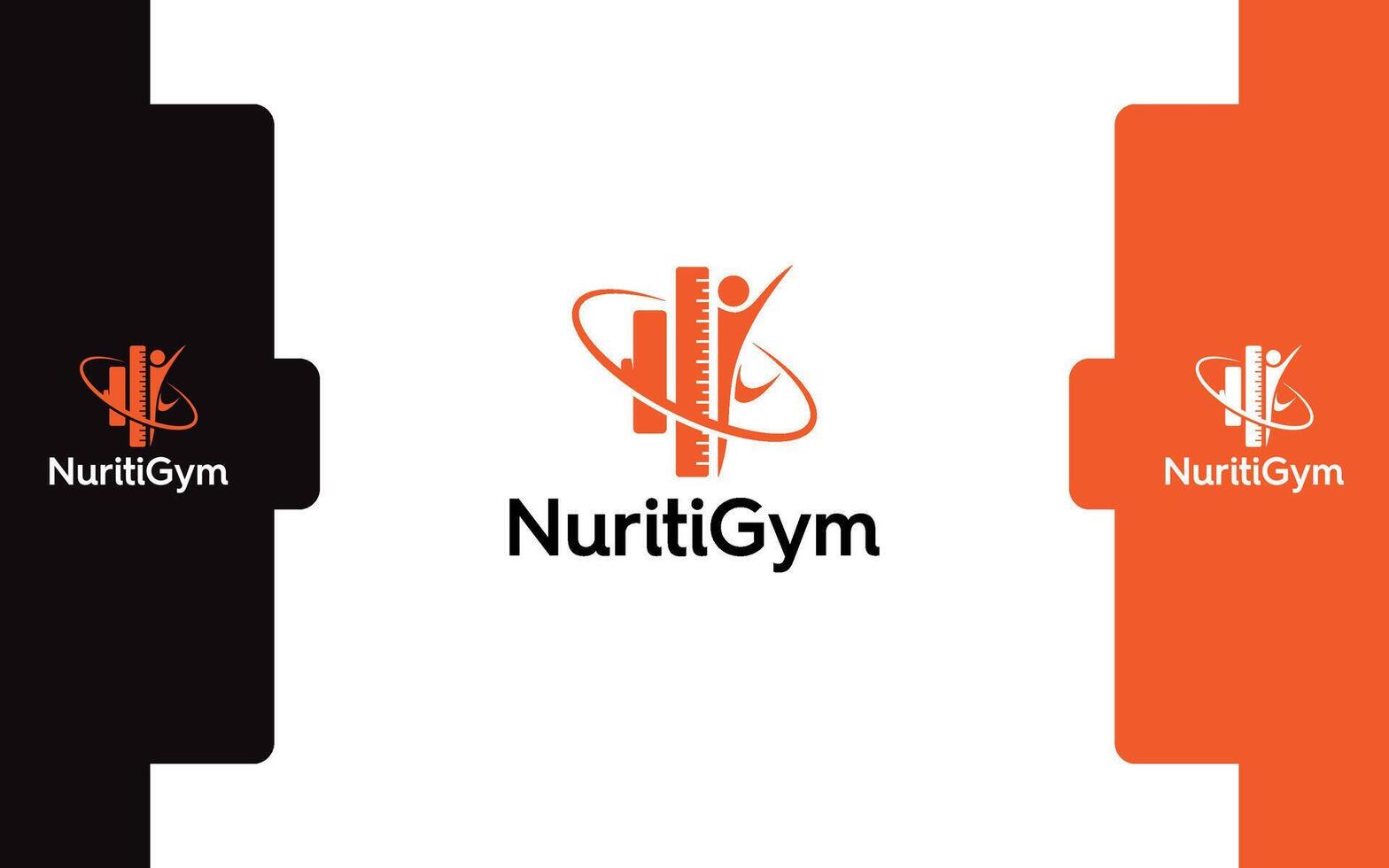 Gym Nutrition food modern logo vector