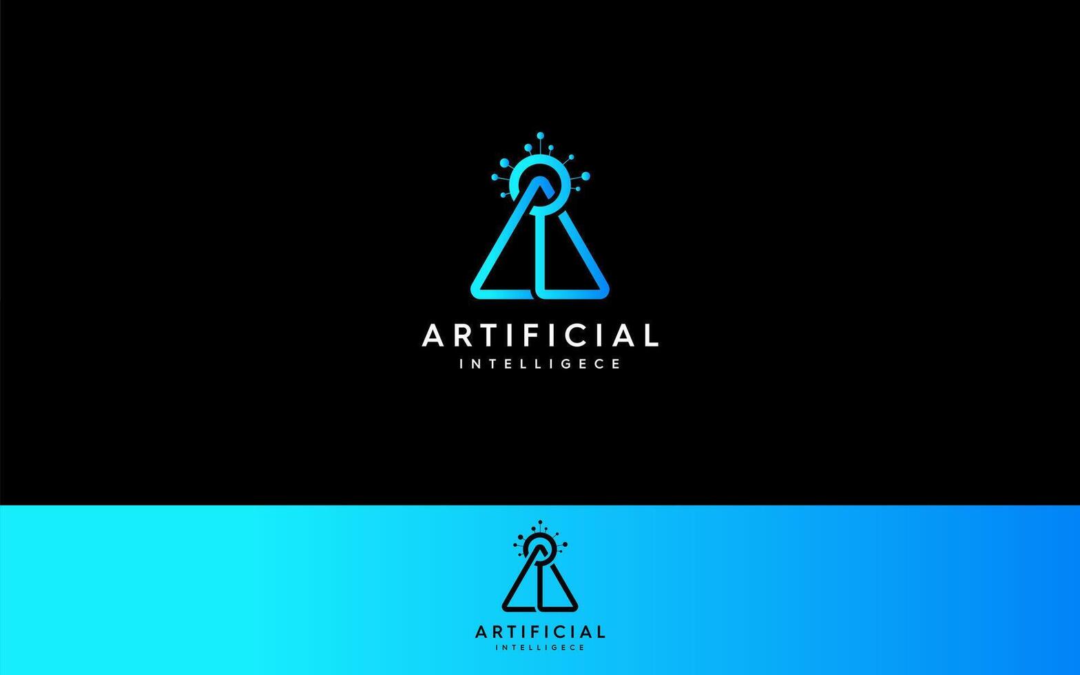 letter ai modern logo vector