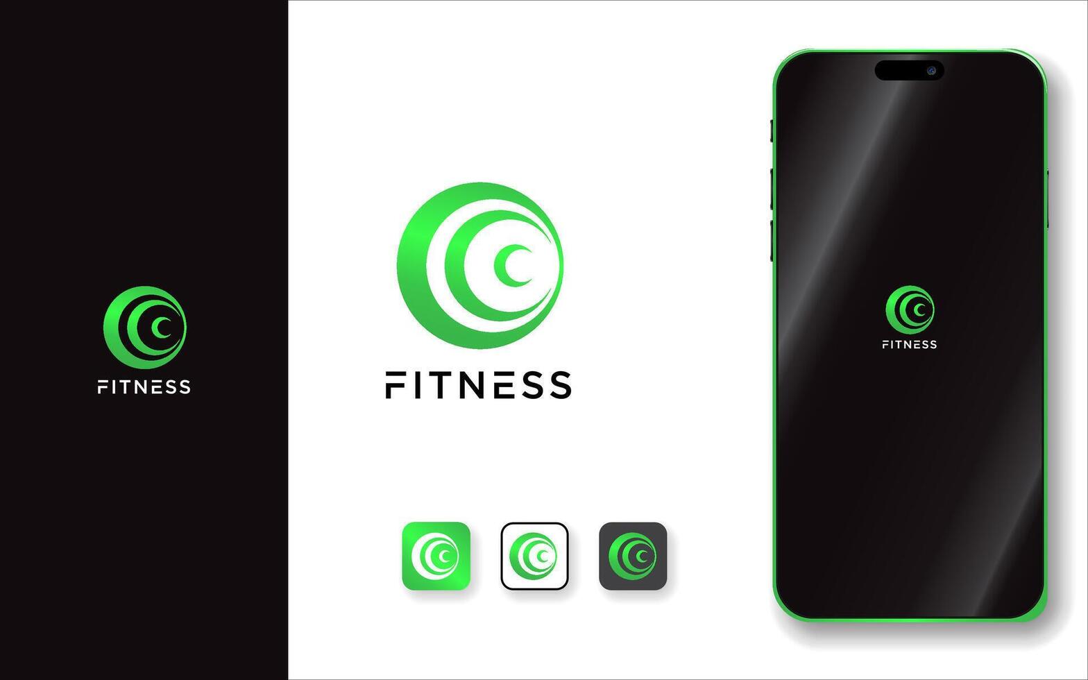 Fitness modern logo vector