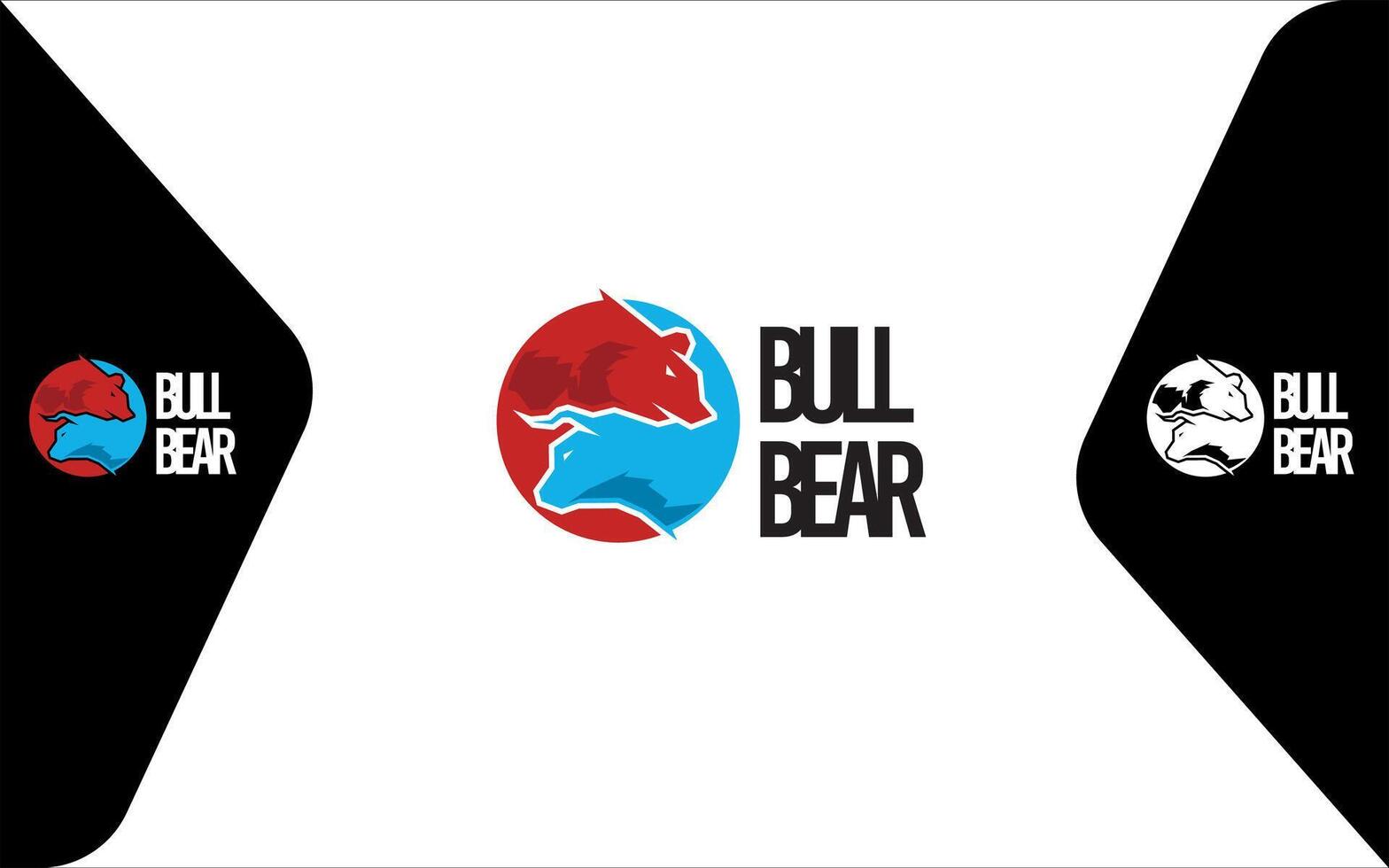 Bull and Bear logo vector