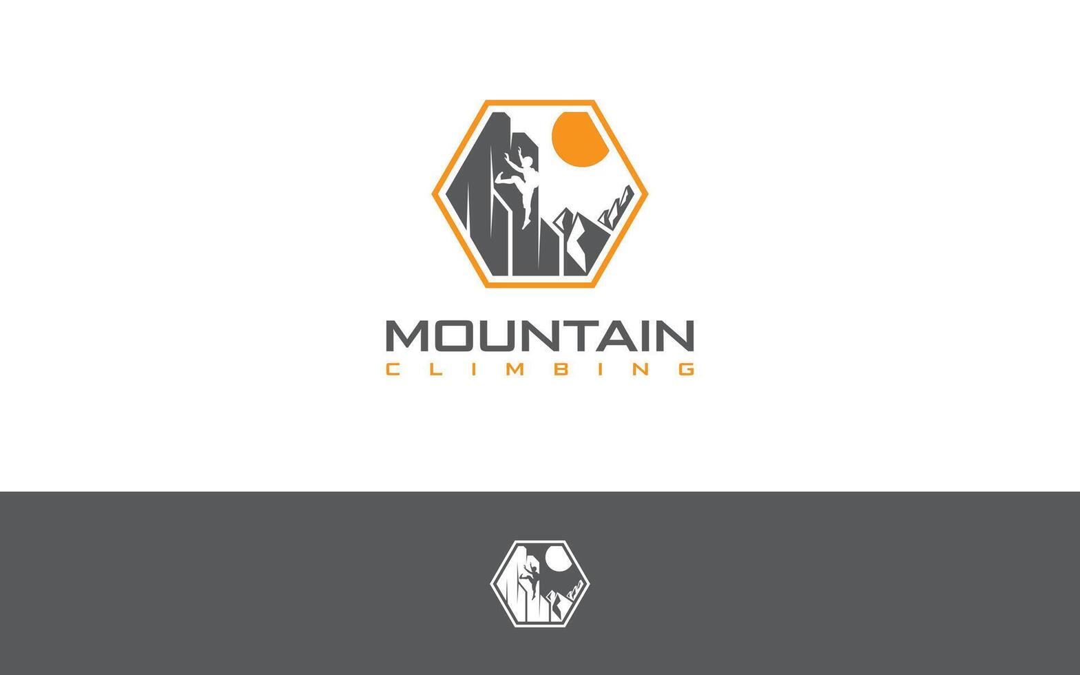 Climbing Mountain modern logo vector