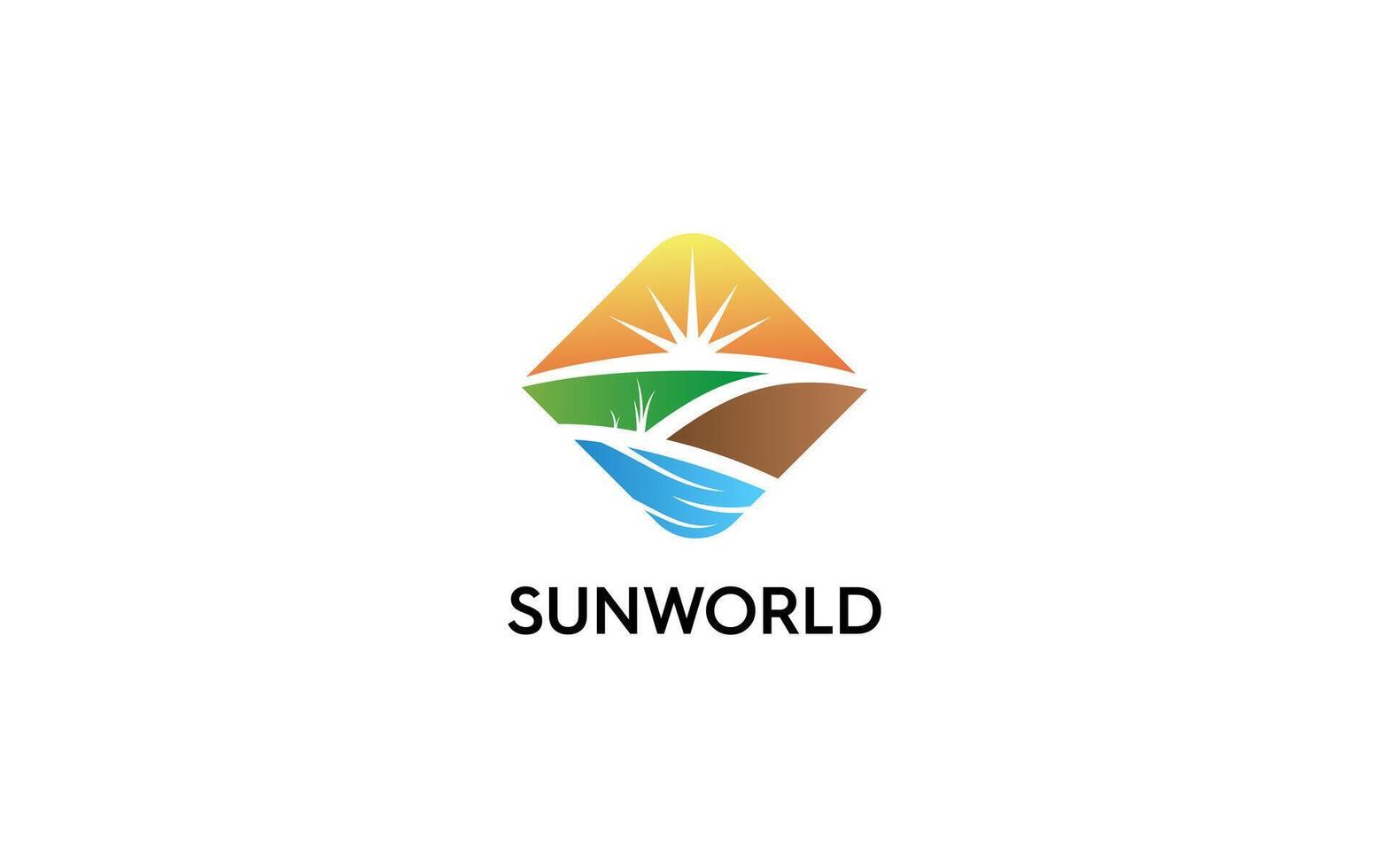 Landscape modern logo vector