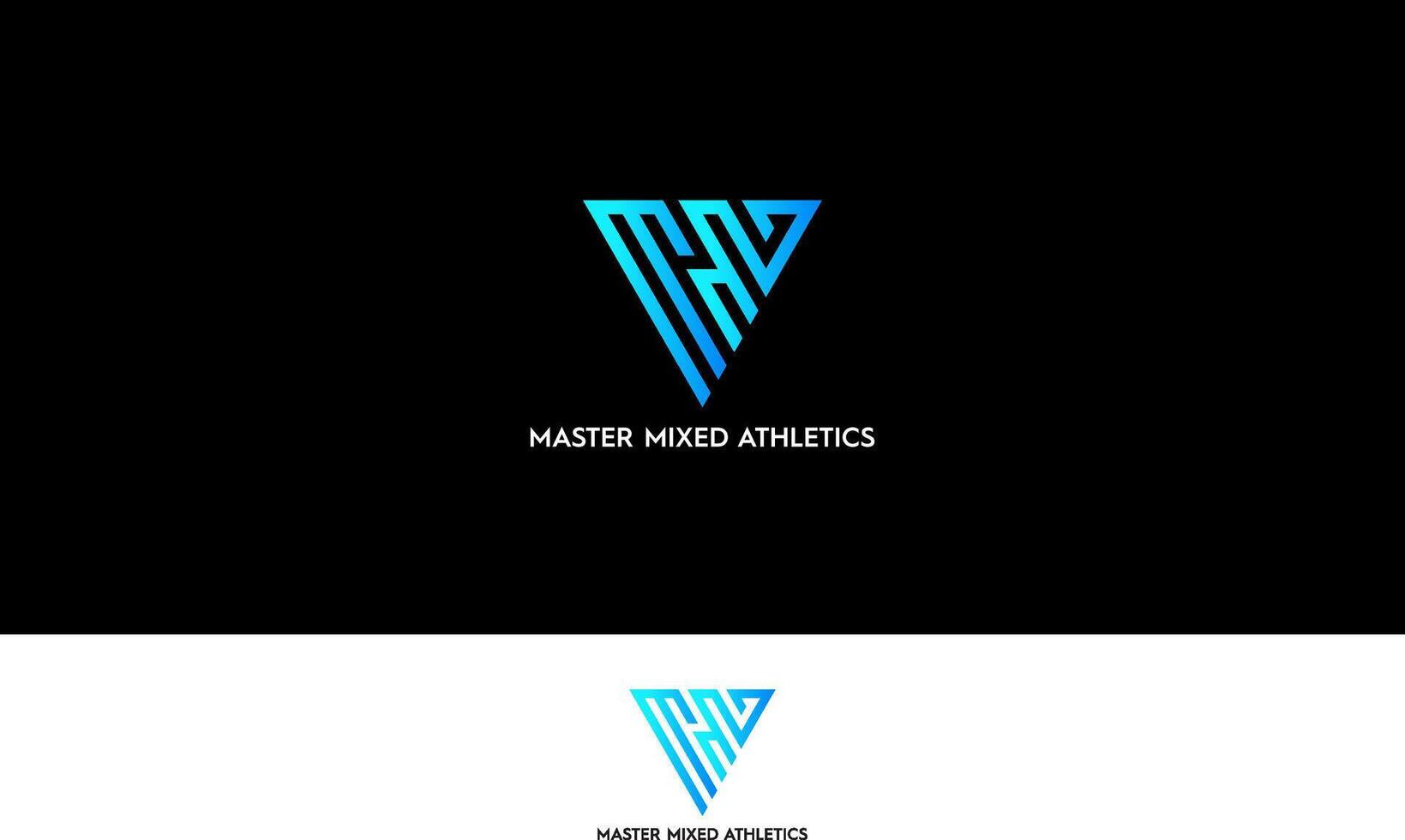 Letter MMA Triangle logo vector