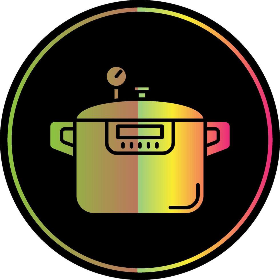 Pressure cooker Glyph Due Color Icon vector