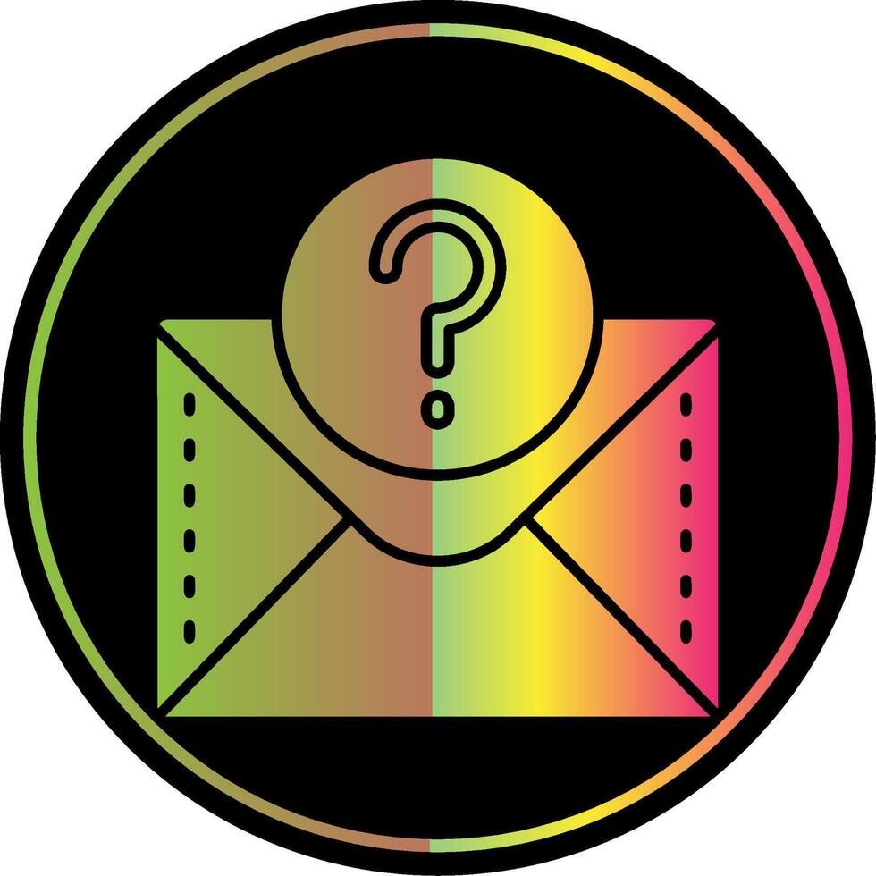 Question mark Glyph Due Color Icon vector