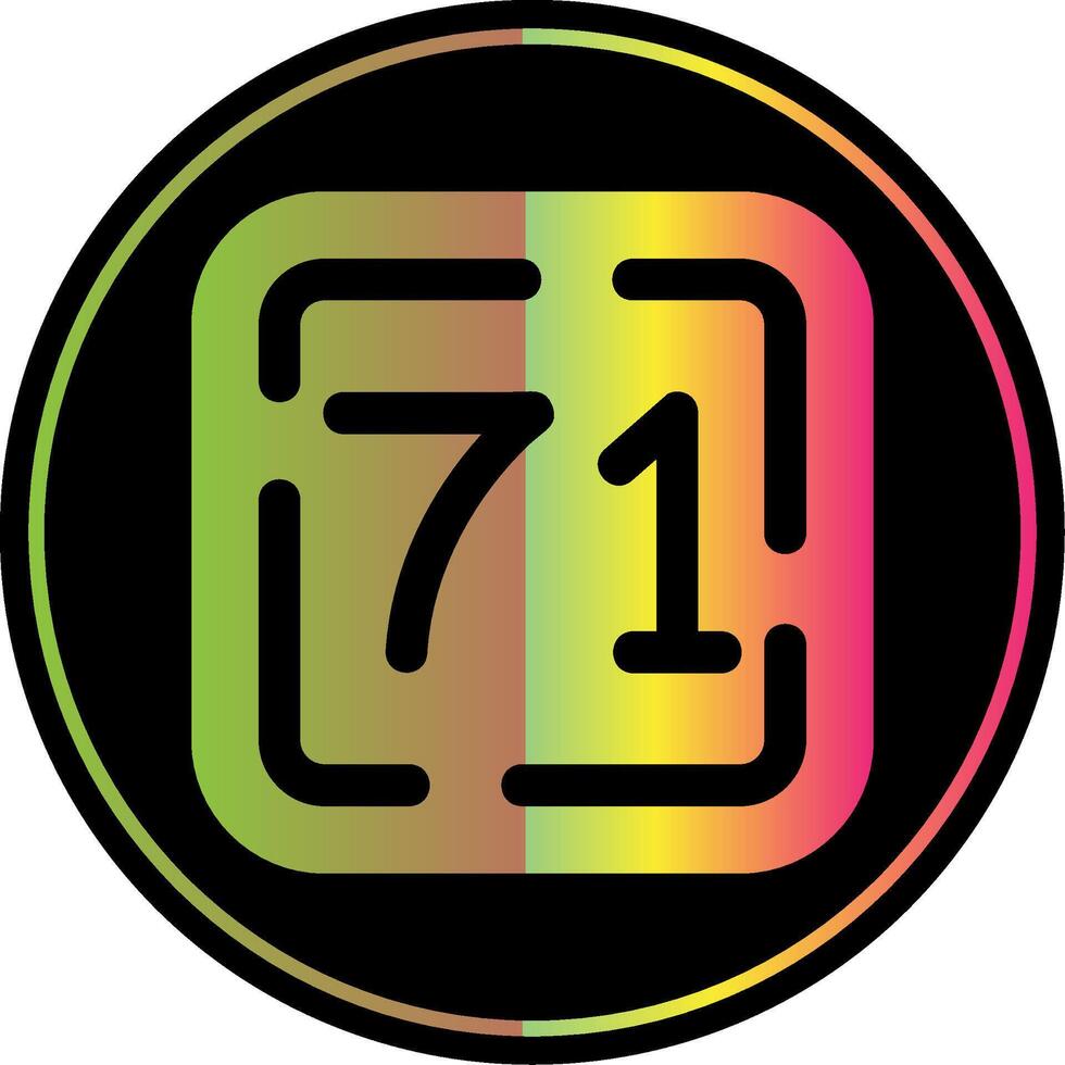 Seventy One Glyph Due Color Icon vector