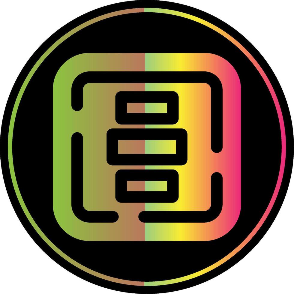Horizontal Alignment Glyph Due Color Icon vector