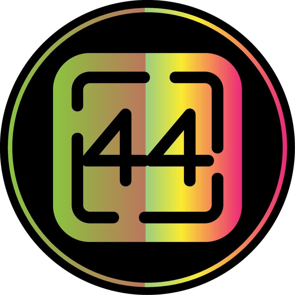 Forty Four Glyph Due Color Icon vector