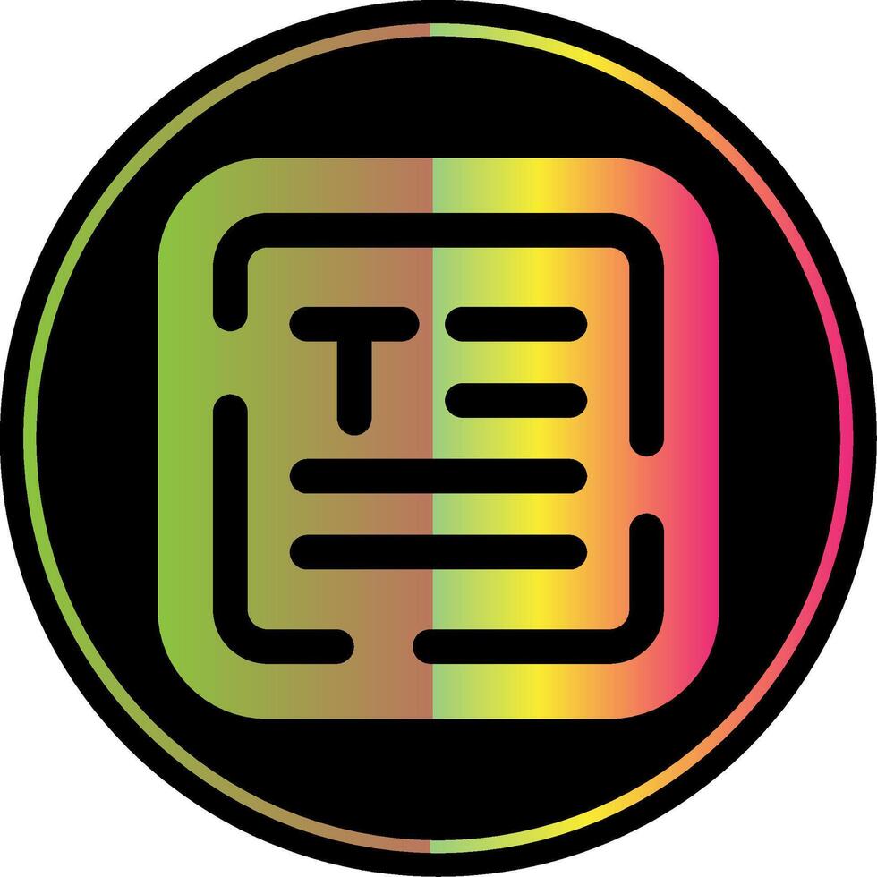 Align text Glyph Due Color Icon vector