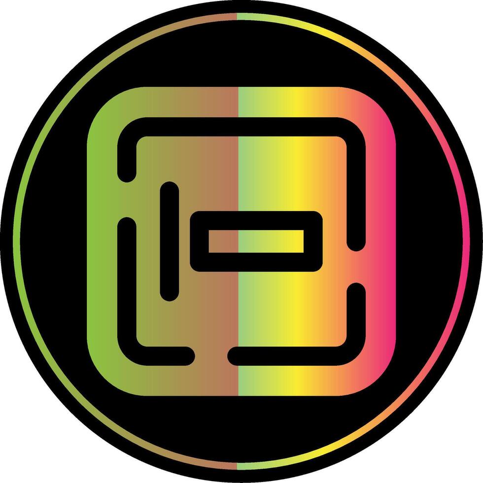 Right align Glyph Due Color Icon vector