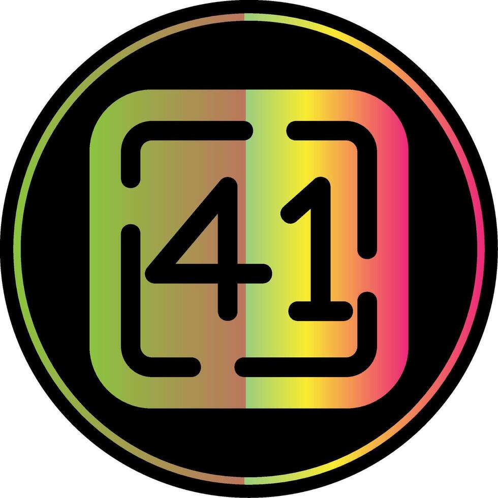 Forty One Glyph Due Color Icon vector