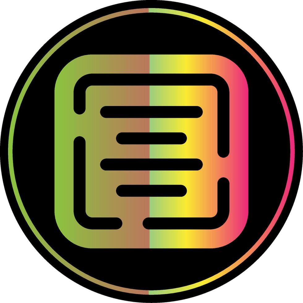 Center alignment Glyph Due Color Icon vector