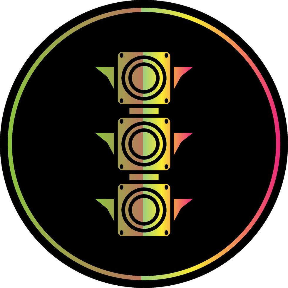 Traffic light Glyph Due Color Icon vector