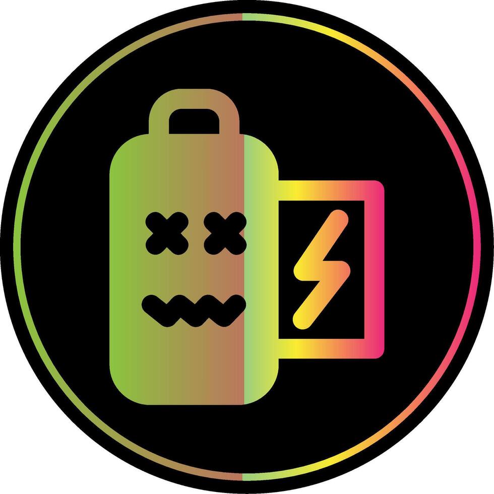 Battery dead Glyph Due Color Icon vector