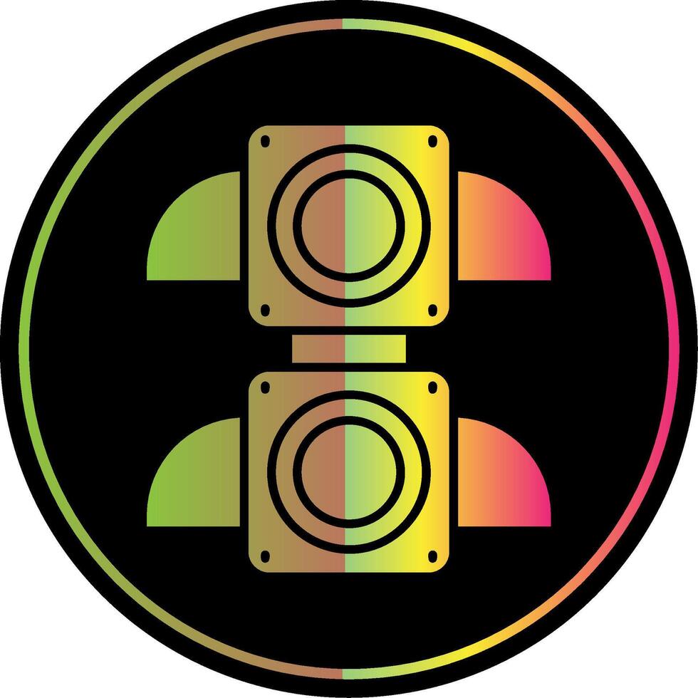 Traffic light Glyph Due Color Icon vector