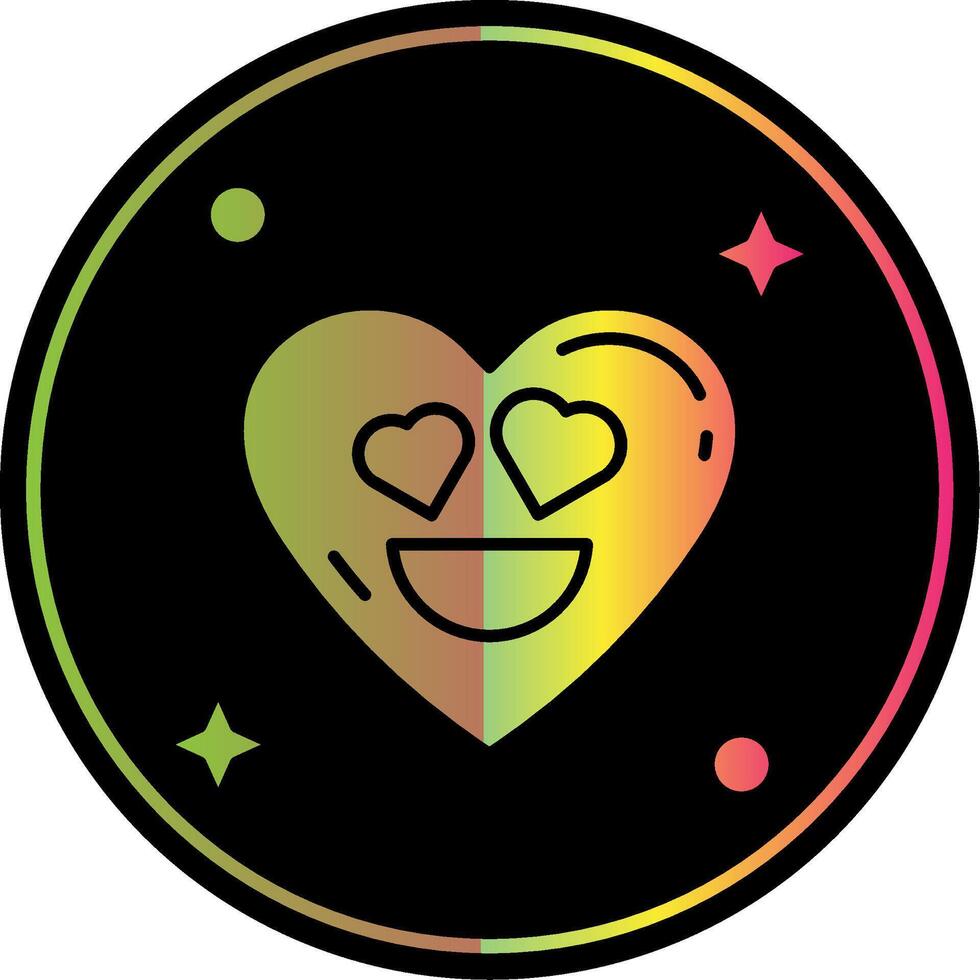 In love Glyph Due Color Icon vector