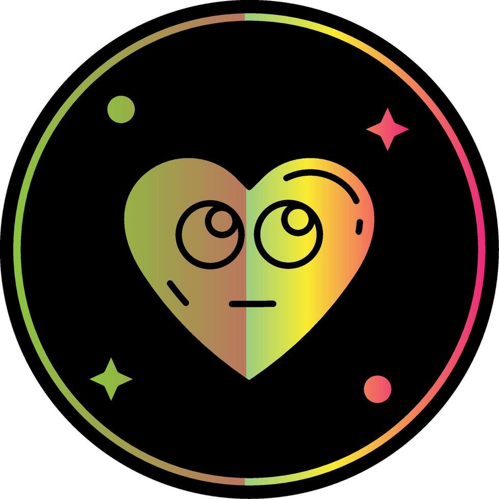 Rolling eyes Glyph Due Color Icon vector
