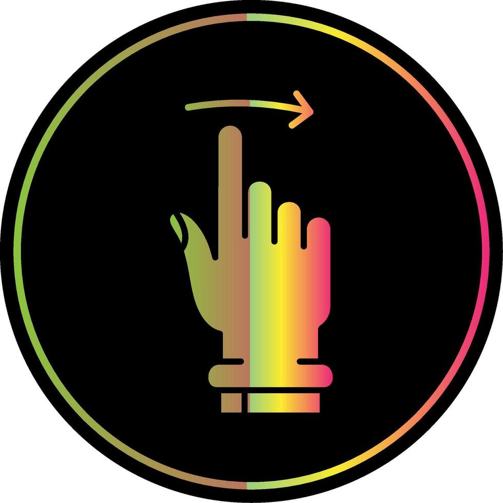 Swipe Right Glyph Due Color Icon vector