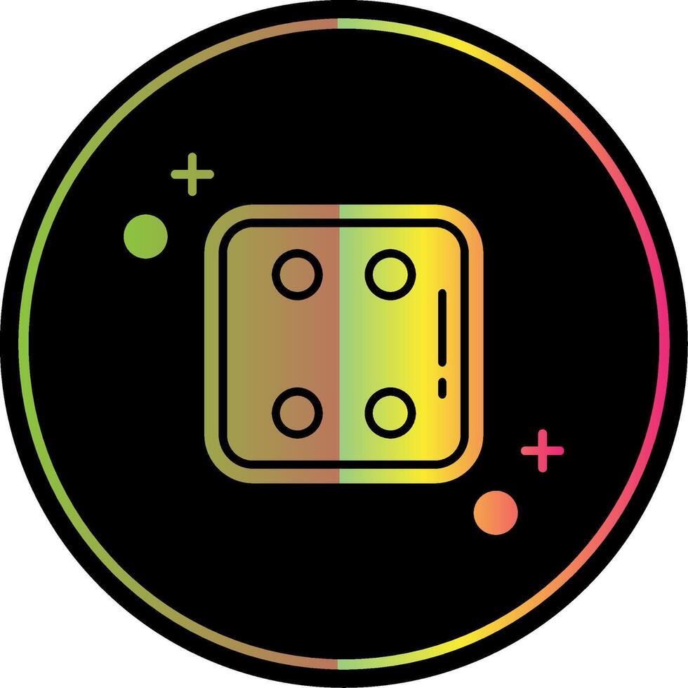 Dice four Glyph Due Color Icon vector