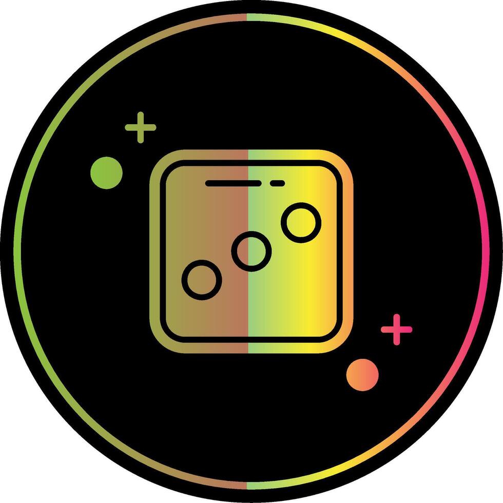 Dice three Glyph Due Color Icon vector