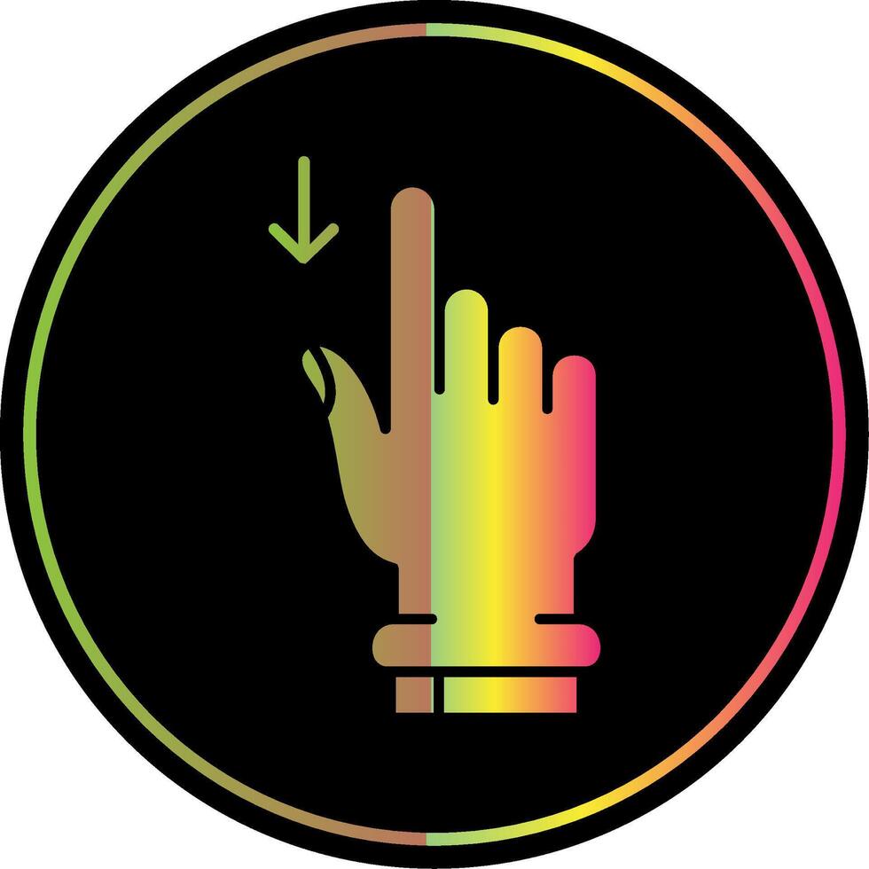 Swipe Down Glyph Due Color Icon vector