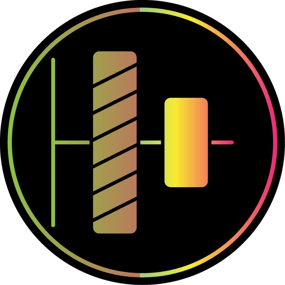 Vertical alignment Glyph Due Color Icon vector