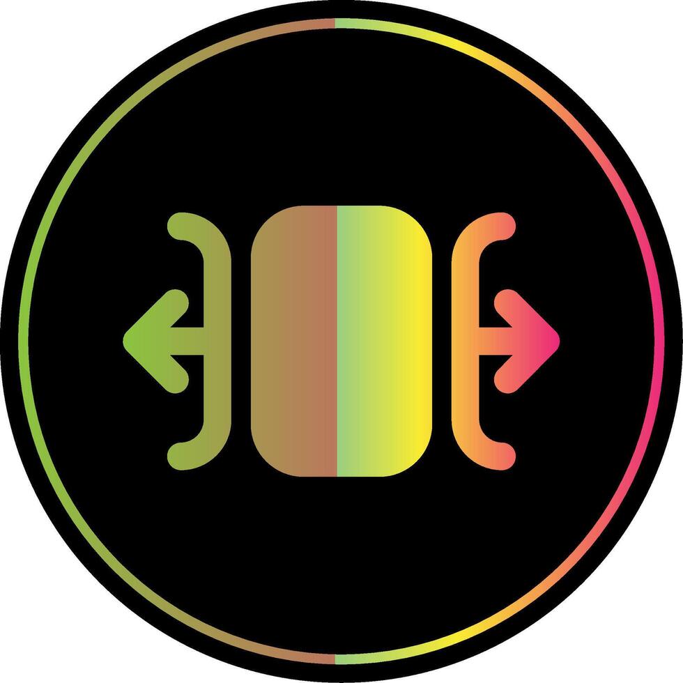 Carousel horizontal Glyph Due Color Icon vector