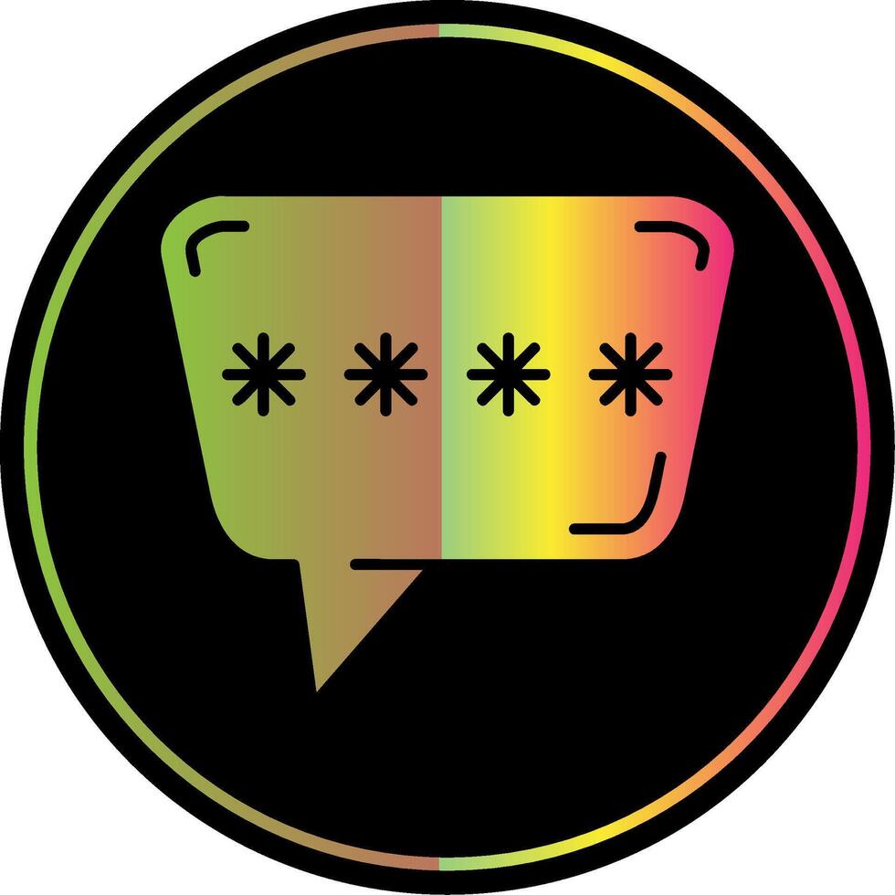 Chat box Glyph Due Color Icon vector