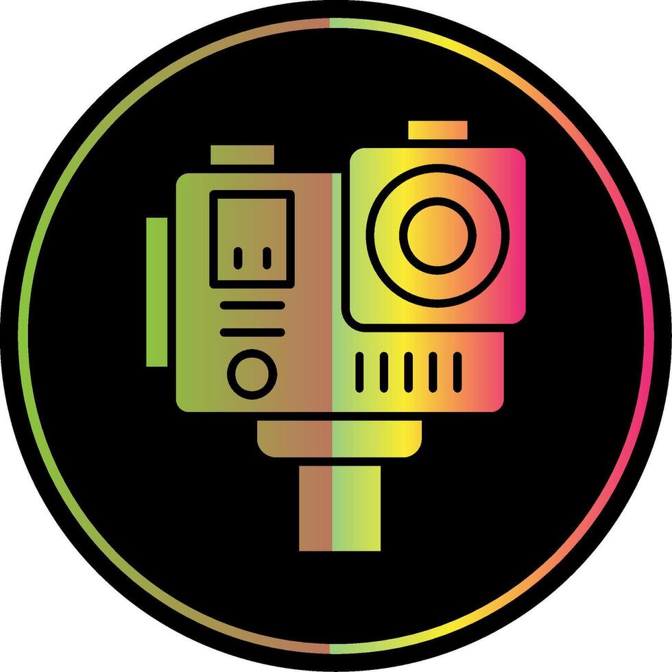 Action camera Glyph Due Color Icon vector