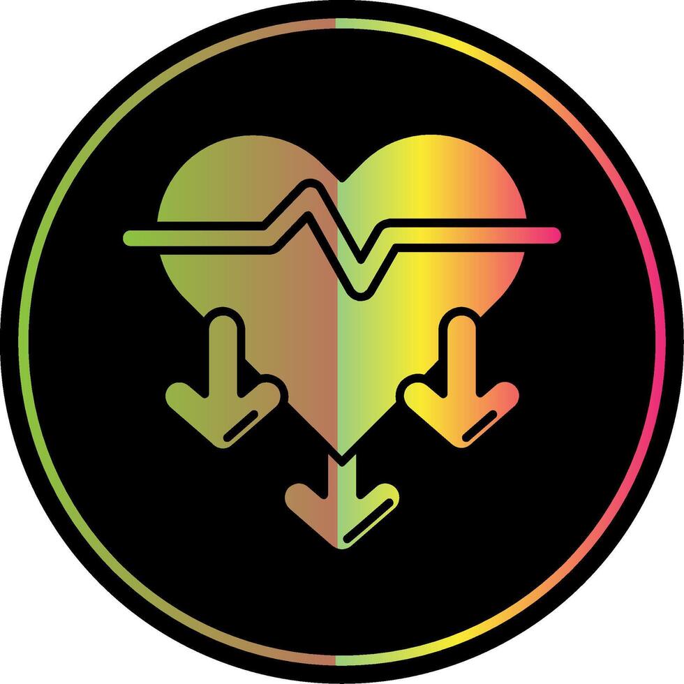 Heart rate Glyph Due Color Icon vector