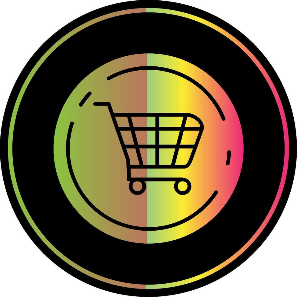 Shopping cart Glyph Due Color Icon vector