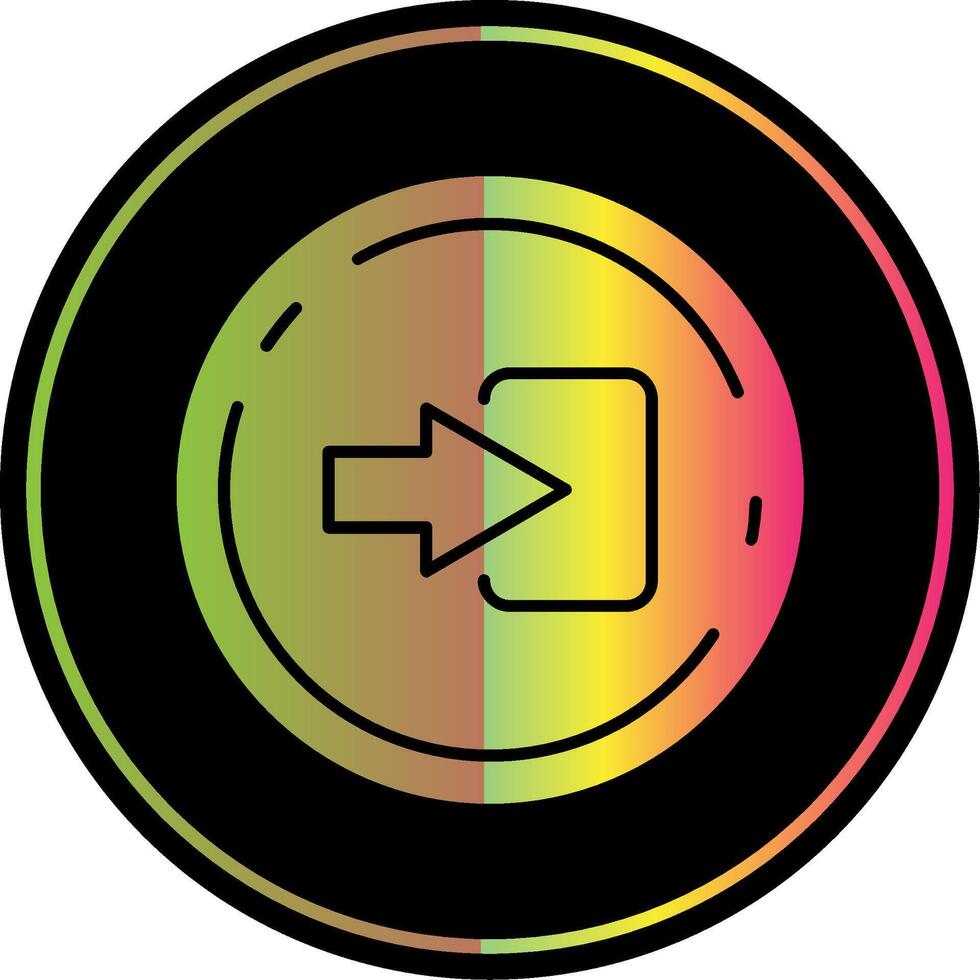Log in Glyph Due Color Icon vector