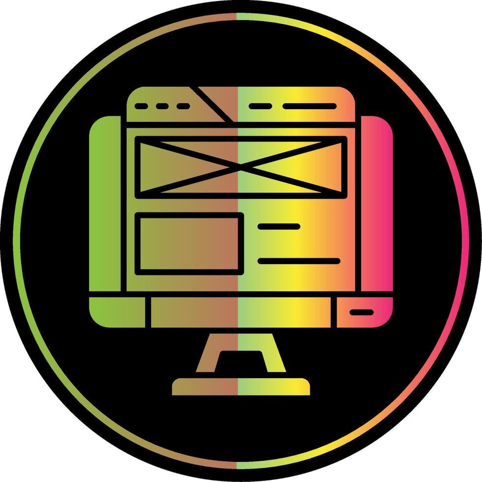Web design Glyph Due Color Icon vector